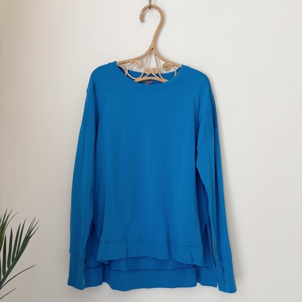Sweaty Betty Blue After Class Longline Sweatshirt Medium Athleisure